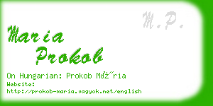 maria prokob business card